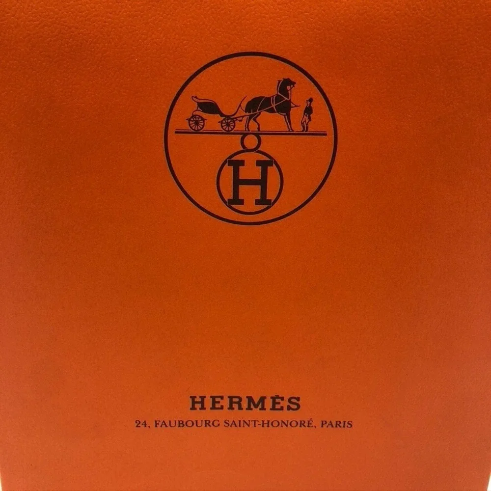 Hermes Authentic Orange Paper Shopping Bag Gift Medium Rectangle 8.25x11.5x3.25